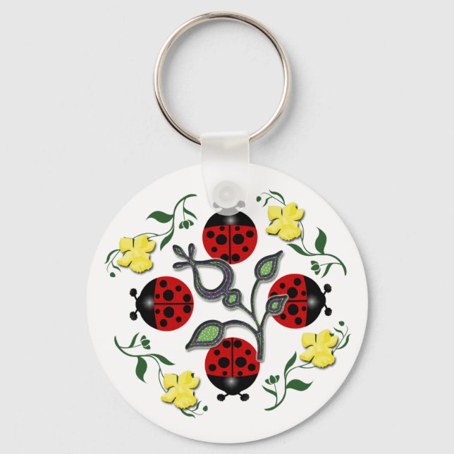 I Love Ladybugs Keychain (Front)