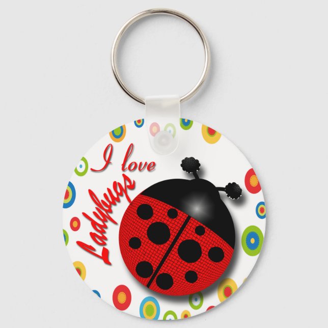 I Love Ladybugs Keychain (Front)