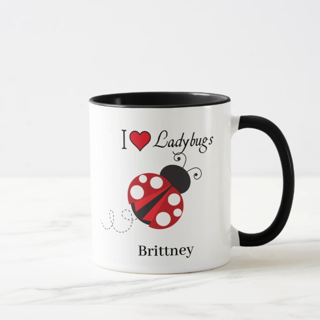 I Love Ladybugs Mug (Right)