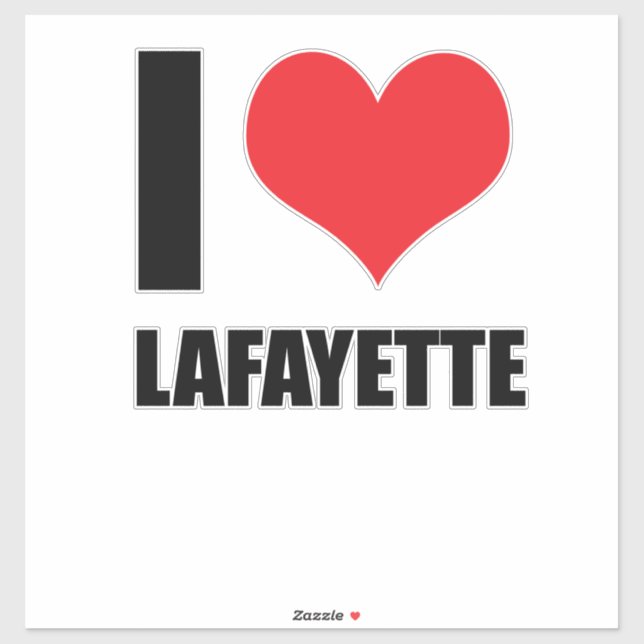 I love Lafayette Sticker (Sheet)