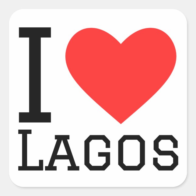 I love lagos square sticker (Front)