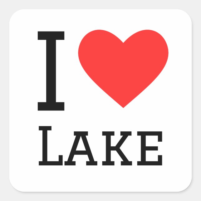 I love lake square sticker (Front)