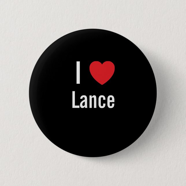 I love Lance Pinback Button (Front)