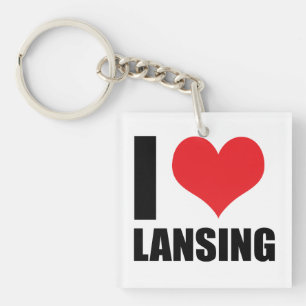 I love Lansing Keychain
