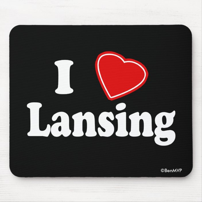 I Love Lansing Mouse Pad