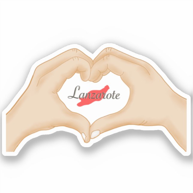 I love Lanzarote Sticker (Front)