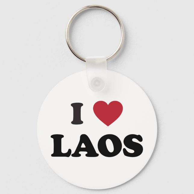 I Love Laos Keychain (Front)