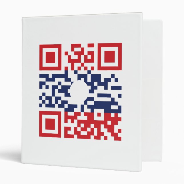 I Love Laos (Khoy Huk Lao) Flag QR Code | Lao Geek Binder (Front/Inside)