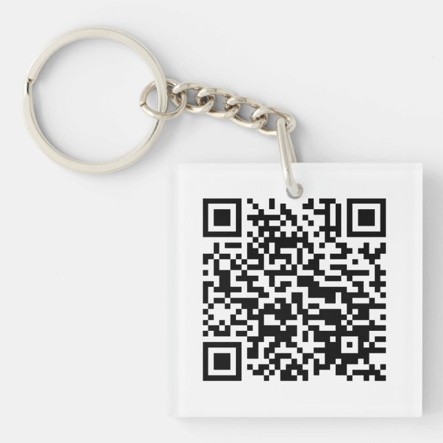 I Love Laos (Khoy Huk Lao) Flag QR Code | Lao Geek Keychain (Front)