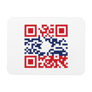 I Love Laos (Khoy Huk Lao) Flag QR Code   Lao Geek Magnet