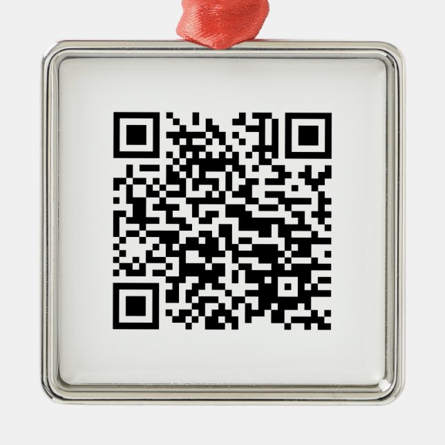 I Love Laos (Khoy Huk Lao) Flag QR Code | Lao Geek Metal Ornament (Front)