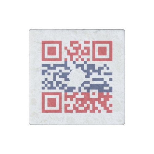 I Love Laos Khoy Huk Lao Flag QR Code  Lao Geek Stone Magnet