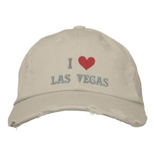 I LOVE LAS VEGAS -- NEVADA -- EMBROIDERED! EMBROIDERED BASEBALL HAT