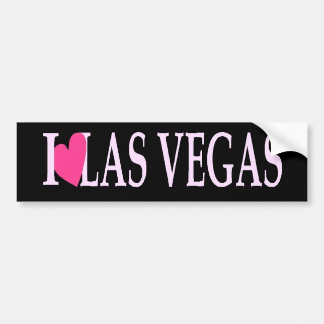 I LOVE Las Vegas (Pink Heart) Bumper Sticker! Sticker (Front)