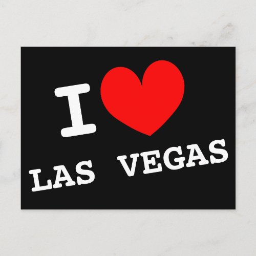 I love Las Vegas postcard  Customizable address