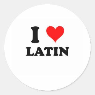 I Love Latin Classic Round Sticker