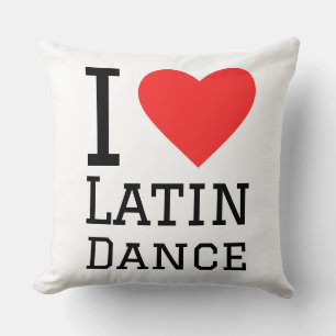 I love Latin dance Throw Pillow