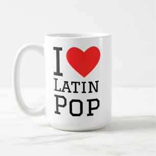 I love Latin pop square sticker Coffee Mug