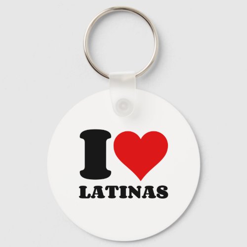 I LOVE LATINAS  HEART KEYCHAIN