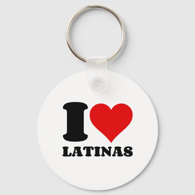 I LOVE LATINAS  HEART KEYCHAIN (Front)