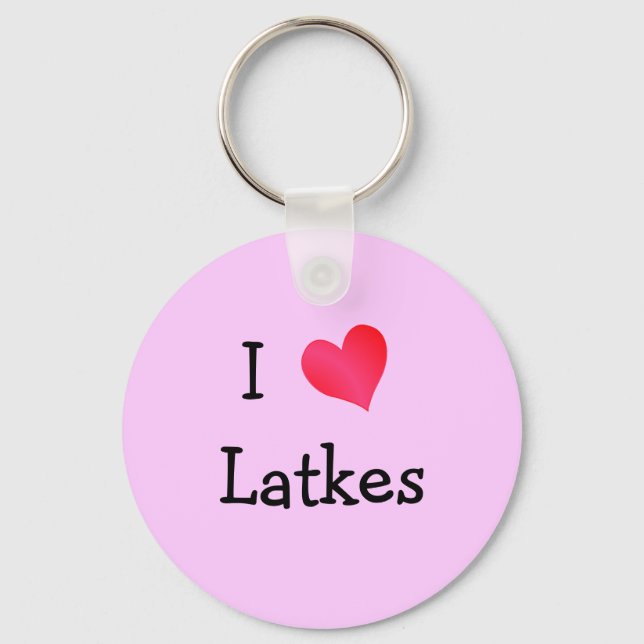 I Love Latkes Keychain (Front)