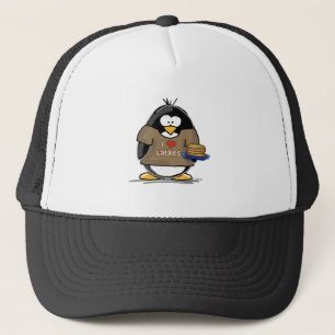 I Love Latkes Penguin Trucker Hat