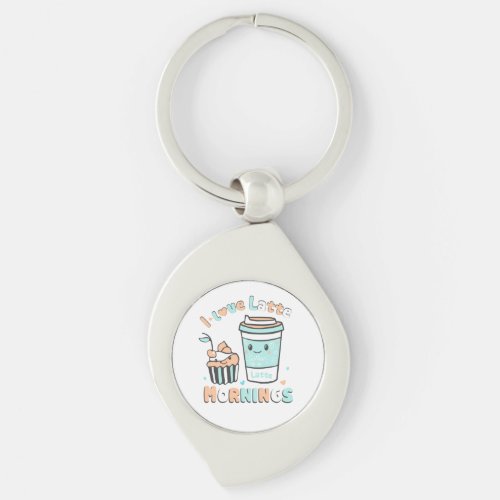 I Love Latte Mornings Keychain