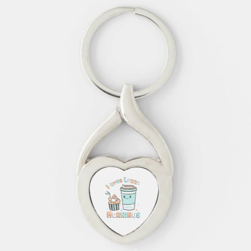 I Love Latte Mornings Keychain