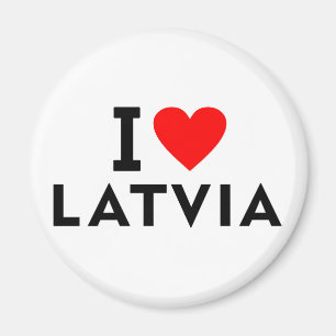I love Latvia country like heart travel tourism Magnet
