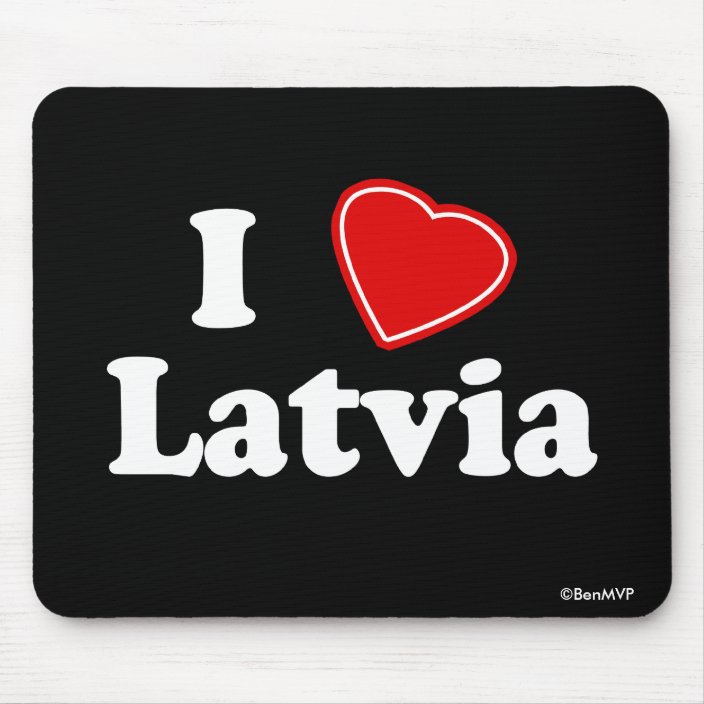 I Love Latvia Mouse Pad