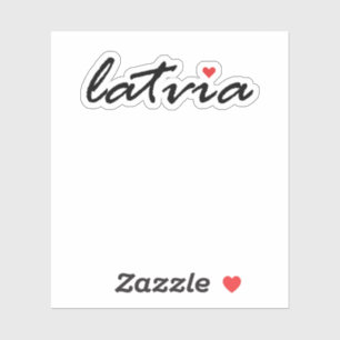 I love Latvia Sticker