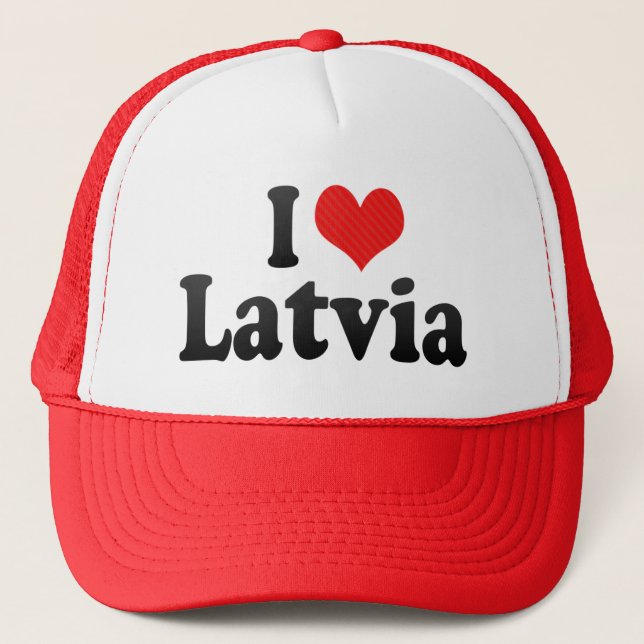 I Love Latvia Trucker Hat (Front)