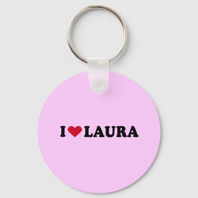 I LOVE LAURA KEYCHAIN (Front)