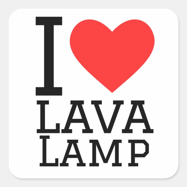 I love lava lamp square sticker (Front)