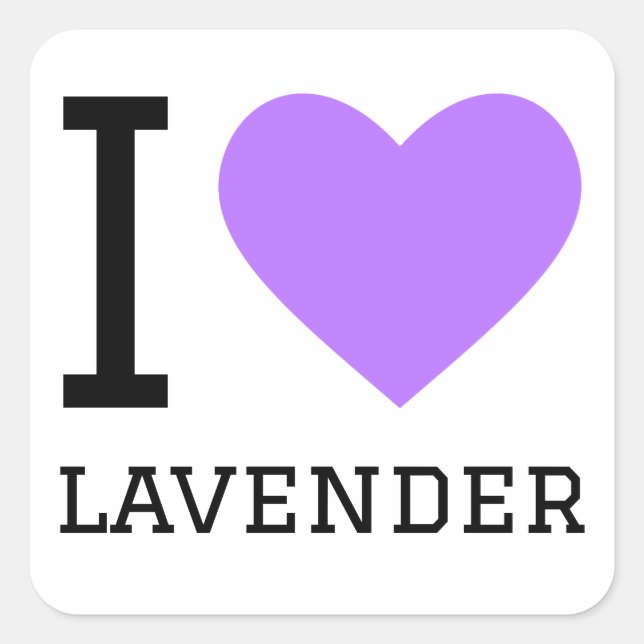 I love lavender square sticker (Front)