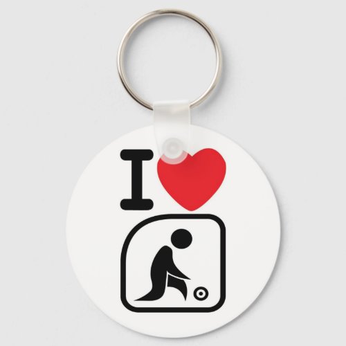 I love lawn bowls keychain