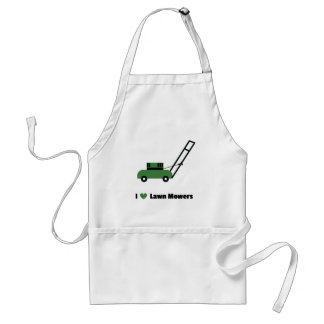I love Lawn Mowers Adult Apron