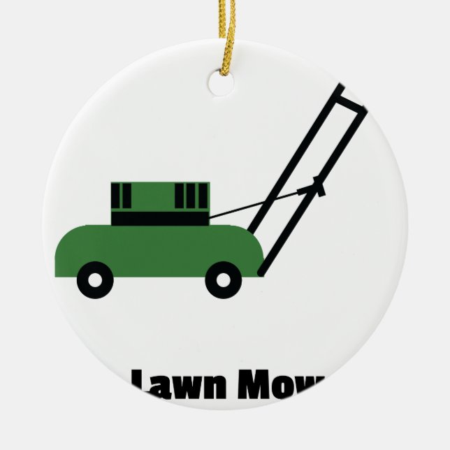I love Lawn Mowers Ceramic Ornament (Front)