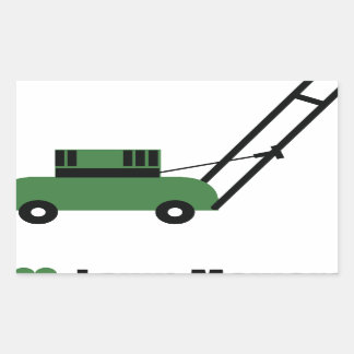 I love Lawn Mowers Rectangular Sticker
