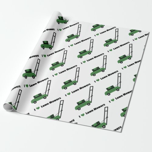 I love Lawn Mowers Wrapping Paper