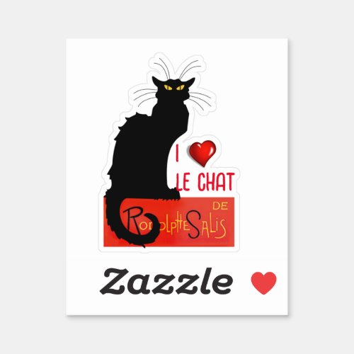I Love Le Chat Noir Sticker