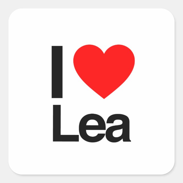 i love lea square sticker (Front)