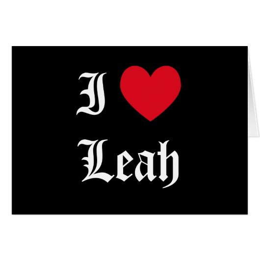 I Love Leah Cards (Front Horizontal)