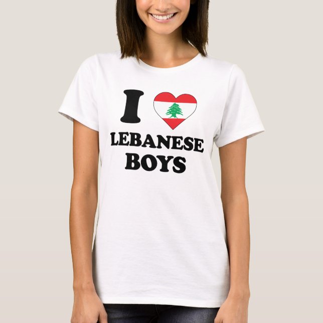 I love Lebanese Boys T-Shirt (Front)