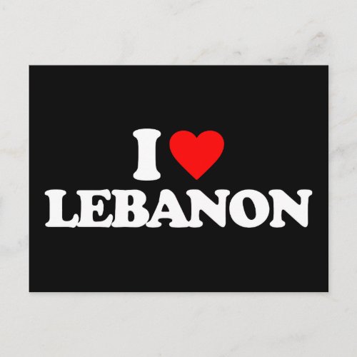 I LOVE LEBANON POSTCARD