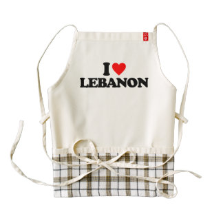 I LOVE LEBANON ZAZZLE HEART APRON