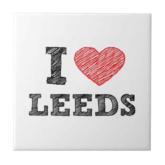 I-love-Leeds Ceramic Tile (Front)
