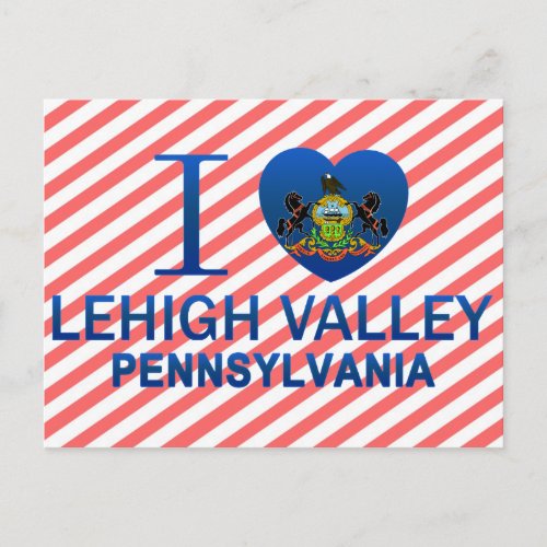 I Love Lehigh Valley PA Postcard