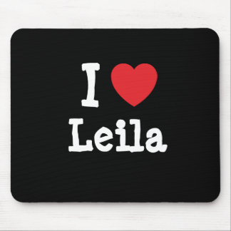I love Leila heart T-Shirt Mouse Pad