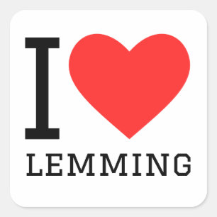I love lemming square sticker